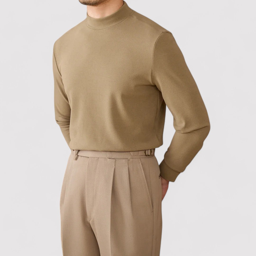 Maglione in Cashmere Extra Soft Uomo con Collo Alto Elegante e Versatile Stile Italiano