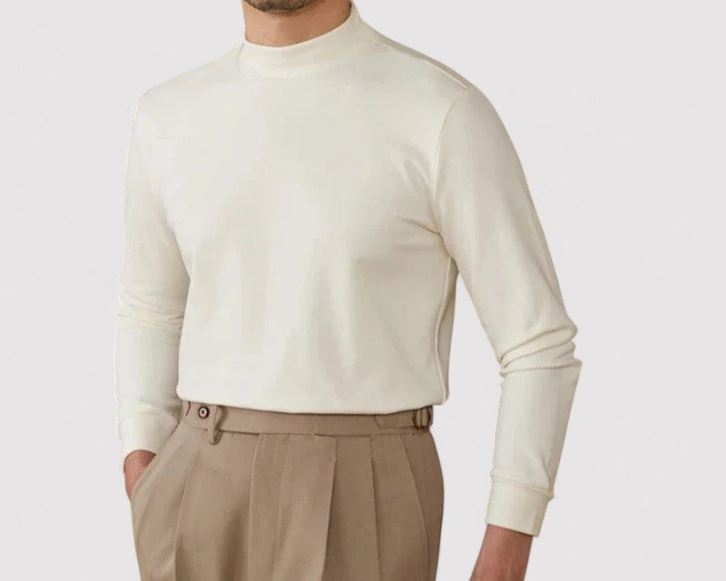 Maglione in Cashmere Extra Soft Uomo con Collo Alto Elegante e Versatile Stile Italiano