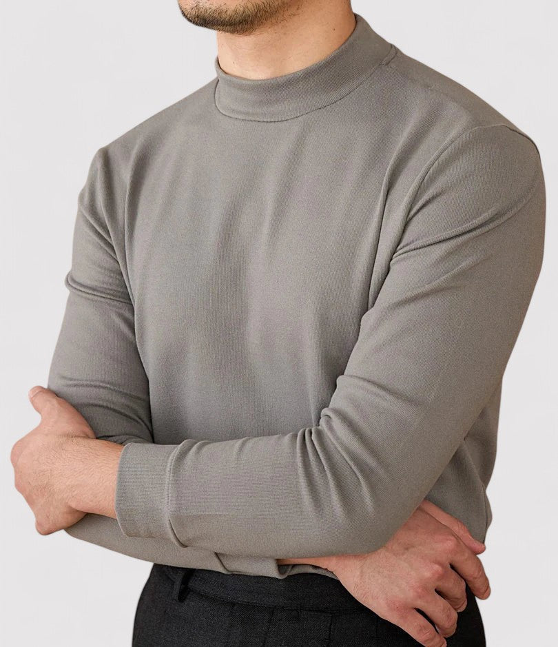 Maglione in Cashmere Extra Soft Uomo con Collo Alto Elegante e Versatile Stile Italiano