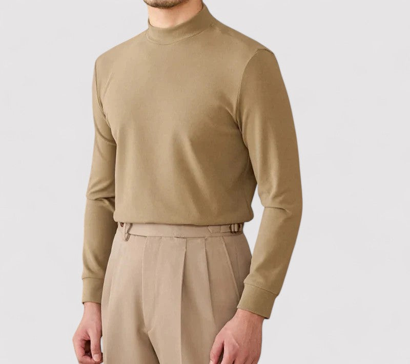 Maglione in Cashmere Extra Soft Uomo con Collo Alto Elegante e Versatile Stile Italiano