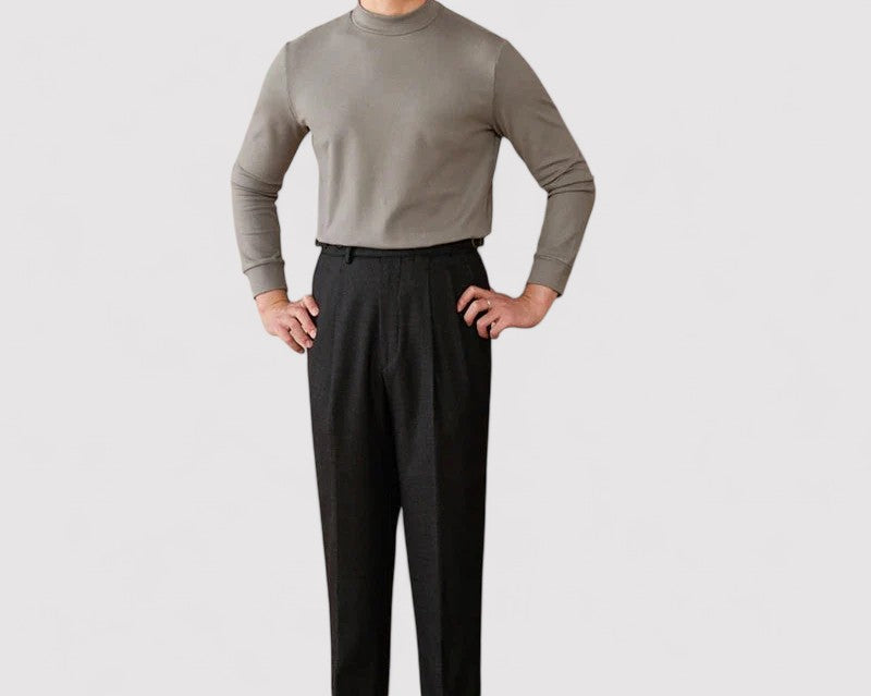 Maglione in Cashmere Extra Soft Uomo con Collo Alto Elegante e Versatile Stile Italiano