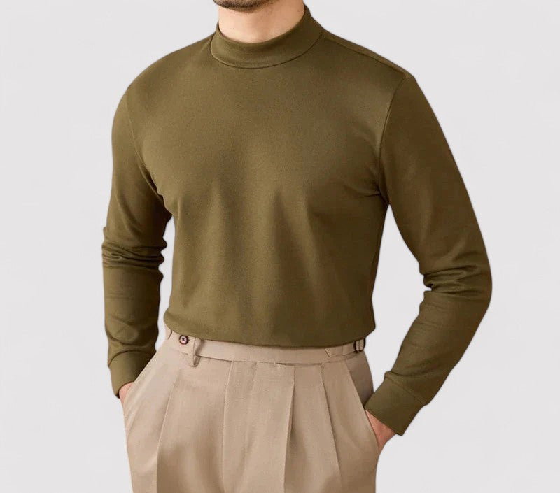 Maglione in Cashmere Extra Soft Uomo con Collo Alto Elegante e Versatile Stile Italiano