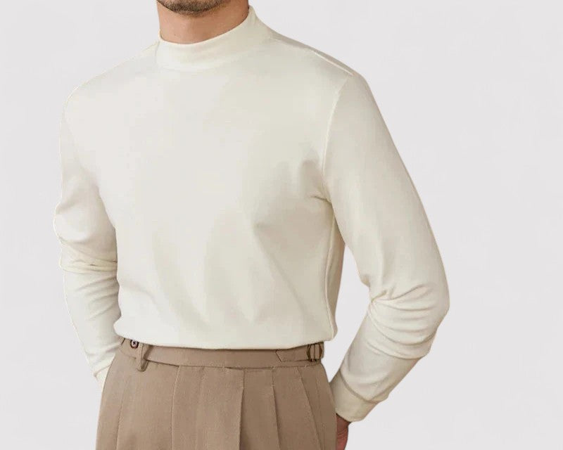 Maglione in Cashmere Extra Soft Uomo con Collo Alto Elegante e Versatile Stile Italiano