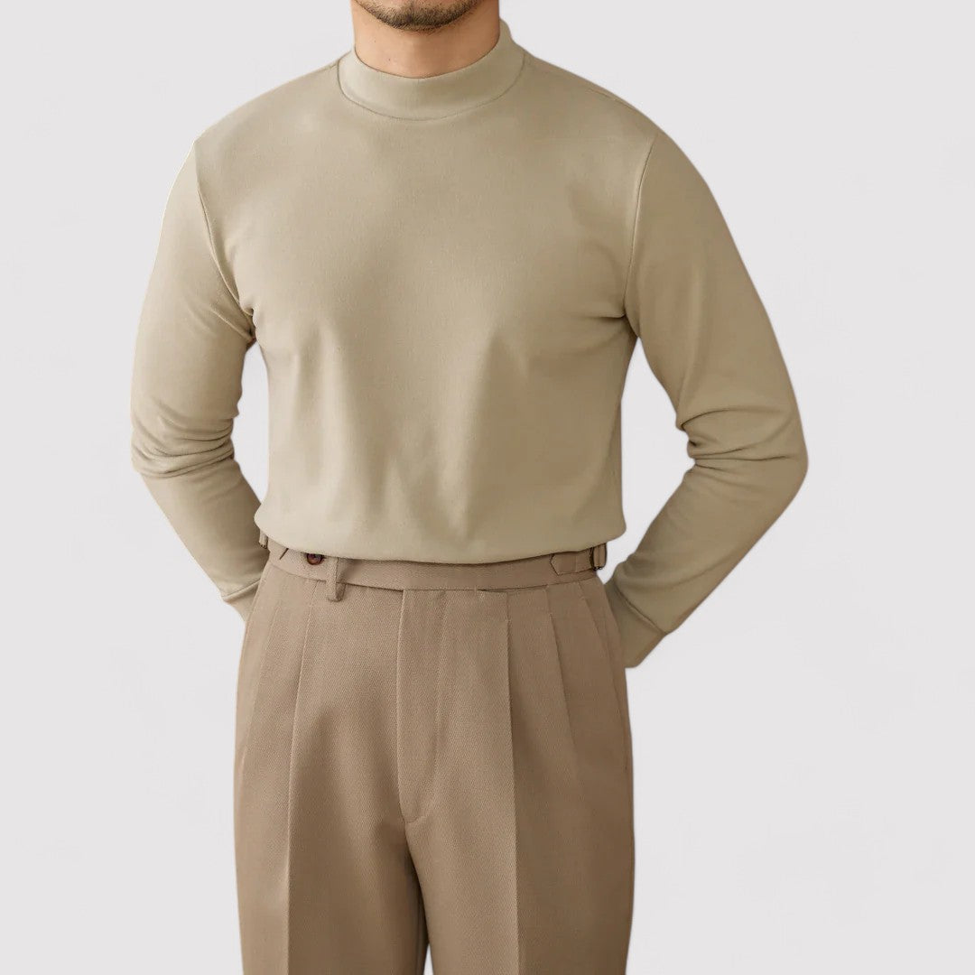 Maglione in Cashmere Extra Soft Uomo con Collo Alto Elegante e Versatile Stile Italiano