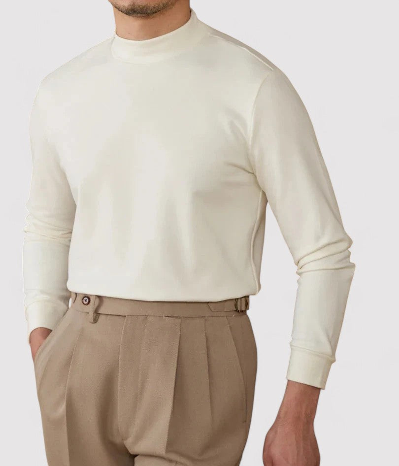 Maglione in Cashmere Extra Soft Uomo con Collo Alto Elegante e Versatile Stile Italiano