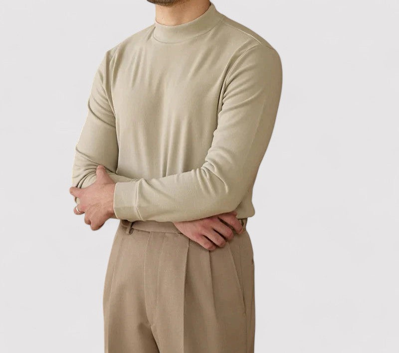 Maglione in Cashmere Extra Soft Uomo con Collo Alto Elegante e Versatile Stile Italiano
