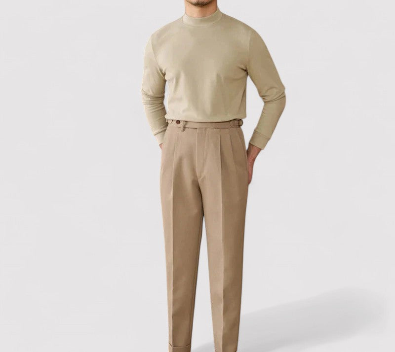 Maglione in Cashmere Extra Soft Uomo con Collo Alto Elegante e Versatile Stile Italiano