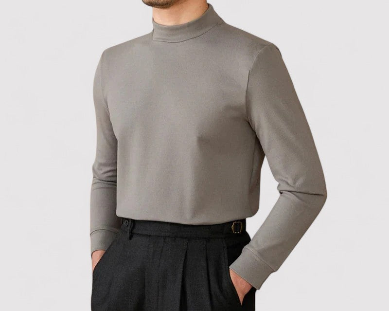Maglione in Cashmere Extra Soft Uomo con Collo Alto Elegante e Versatile Stile Italiano
