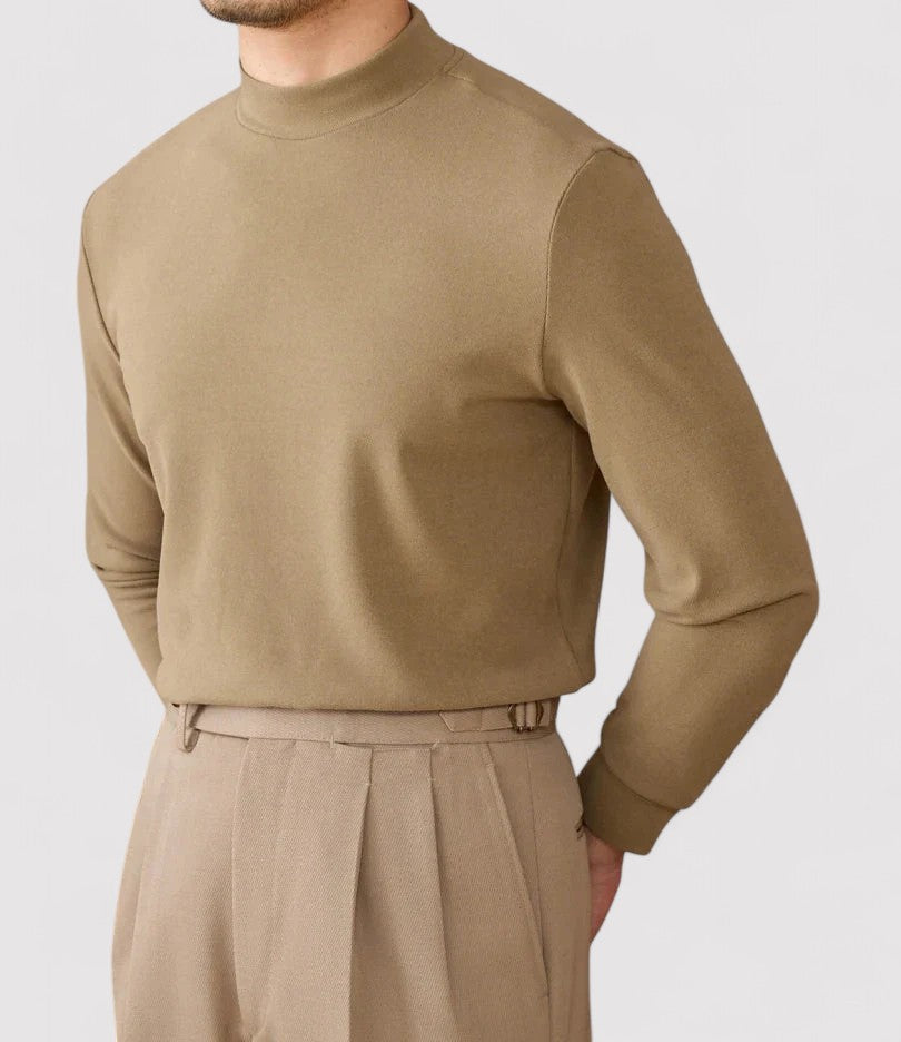 Maglione in Cashmere Extra Soft Uomo con Collo Alto Elegante e Versatile Stile Italiano