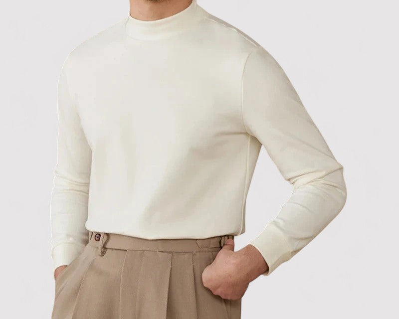 Maglione in Cashmere Extra Soft Uomo con Collo Alto Elegante e Versatile Stile Italiano