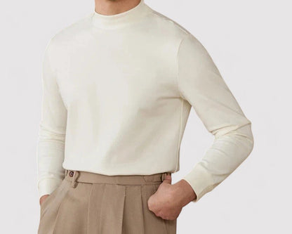 Maglione in Cashmere Extra Soft Uomo con Collo Alto Elegante e Versatile Stile Italiano