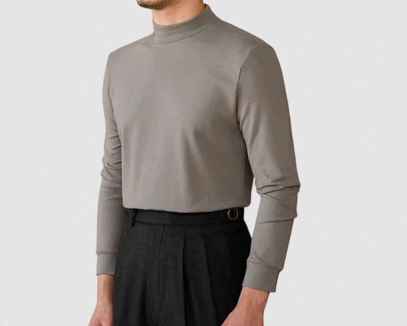 Maglione in Cashmere Extra Soft Uomo con Collo Alto Elegante e Versatile Stile Italiano