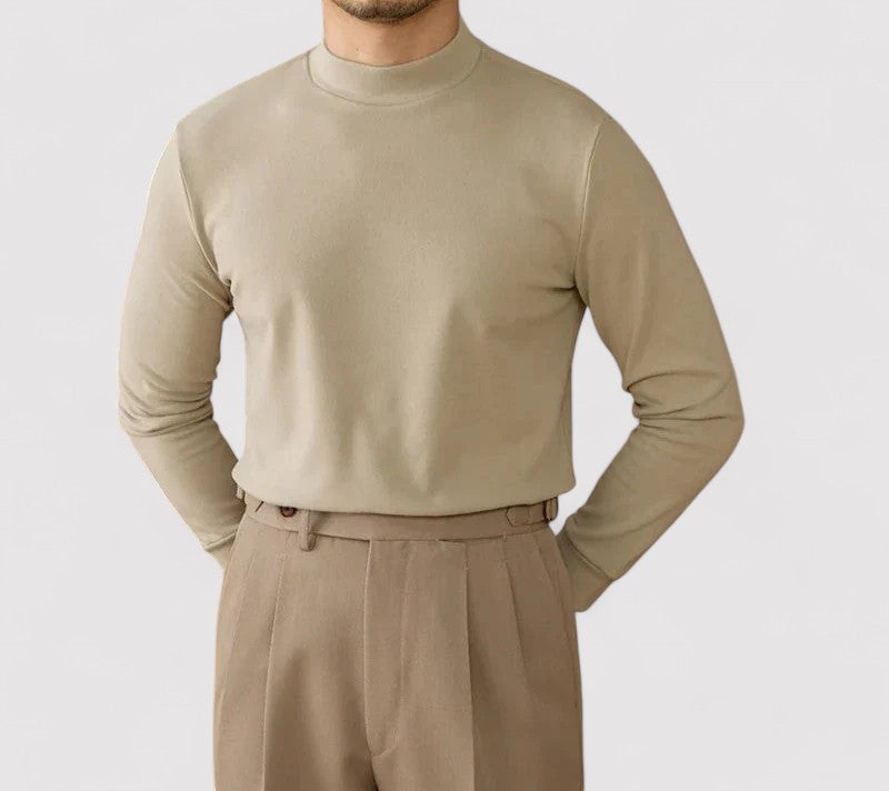 Maglione in Cashmere Extra Soft Uomo con Collo Alto Elegante e Versatile Stile Italiano