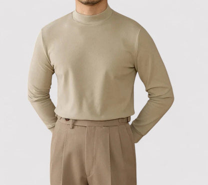 Maglione in Cashmere Extra Soft Uomo con Collo Alto Elegante e Versatile Stile Italiano