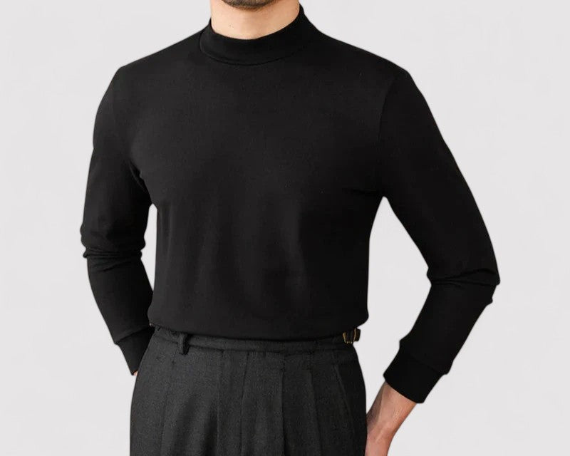 Maglione in Cashmere Extra Soft Uomo con Collo Alto Elegante e Versatile Stile Italiano