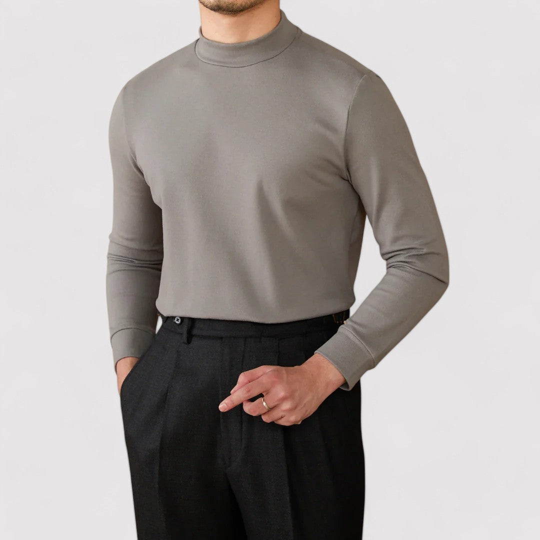 Maglione in Cashmere Extra Soft Uomo con Collo Alto Elegante e Versatile Stile Italiano