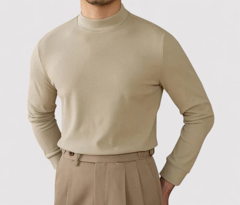 Maglione in Cashmere Extra Soft Uomo con Collo Alto Elegante e Versatile Stile Italiano