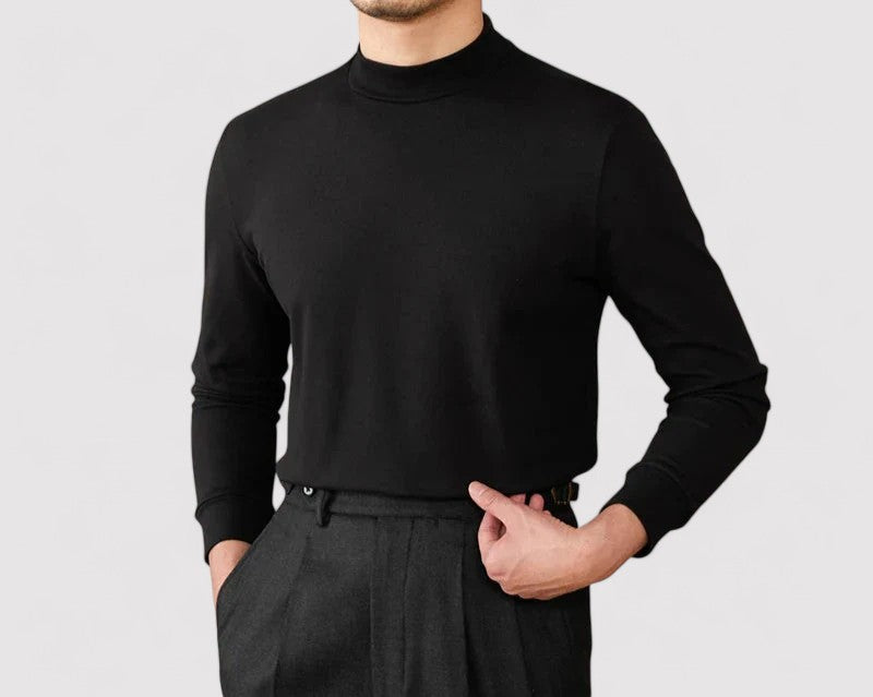 Maglione in Cashmere Extra Soft Uomo con Collo Alto Elegante e Versatile Stile Italiano