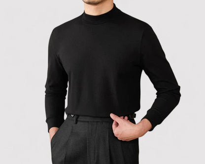 Maglione in Cashmere Extra Soft Uomo con Collo Alto Elegante e Versatile Stile Italiano