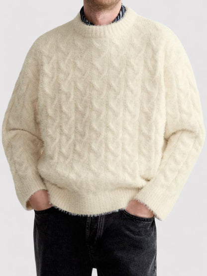 Maglione in Cotone a Cavo per Uomo - Eleganza Senza Tempo Stile Old Money Stile Italiano