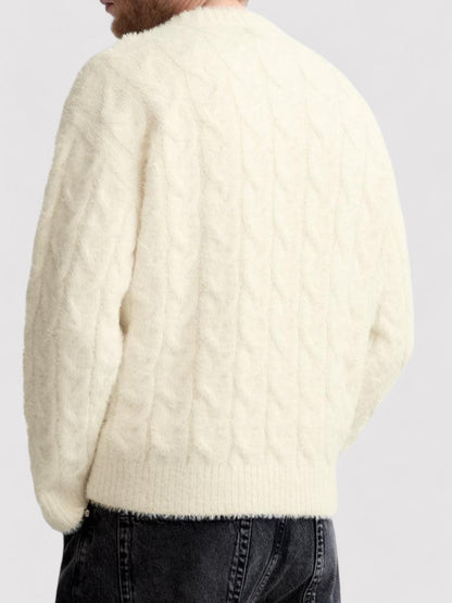 Maglione in Cotone a Cavo per Uomo - Eleganza Senza Tempo Stile Old Money Stile Italiano