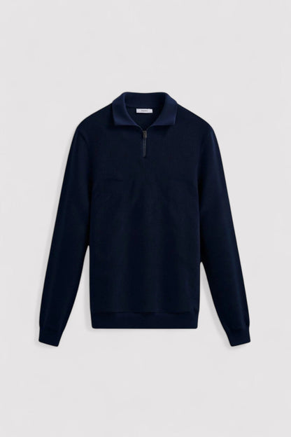 Maglione in Lana per Uomo con Zip - Elegante e Classico per l'Inverno Stile Italiano