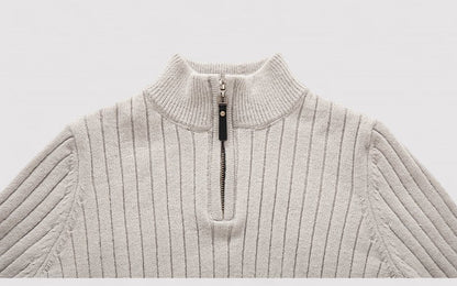 Maglione Casual da Uomo con Zip Elegante e Confortevole Stile Italiano