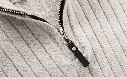 Maglione Casual da Uomo con Zip Elegante e Confortevole Stile Italiano