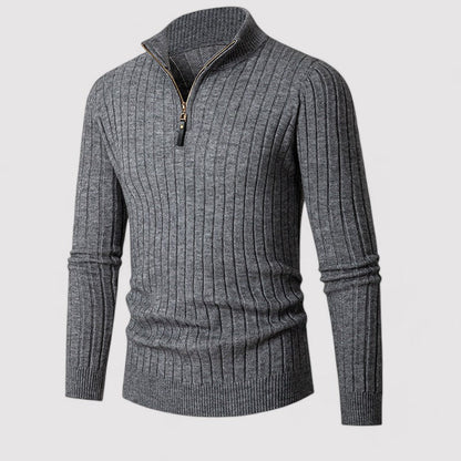 Maglione Casual da Uomo con Zip Elegante e Confortevole Stile Italiano