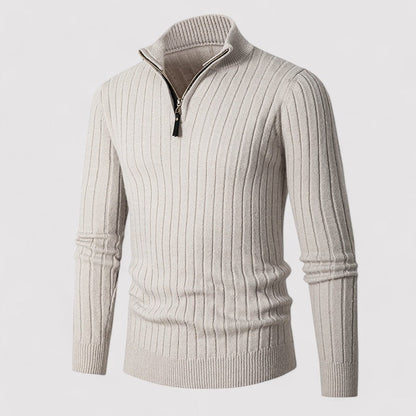 Maglione Casual da Uomo con Zip Elegante e Confortevole Stile Italiano
