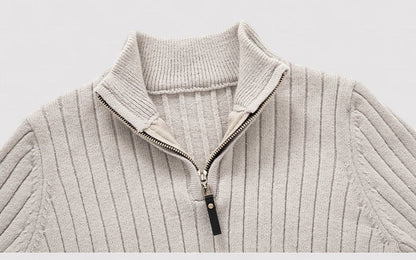 Maglione Casual da Uomo con Zip Elegante e Confortevole Stile Italiano
