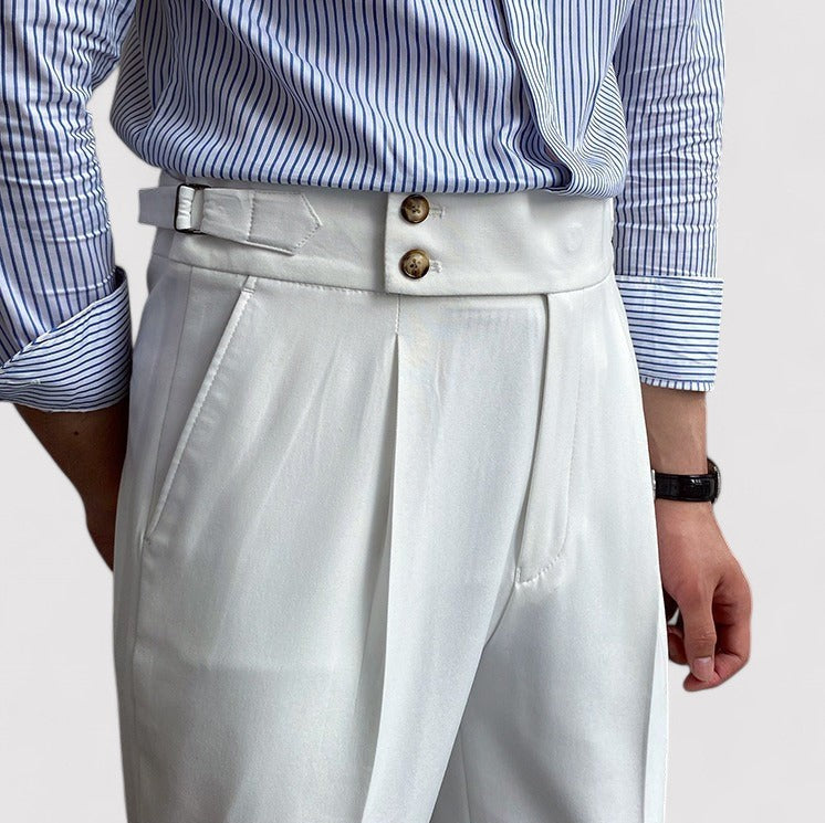 Pantaloni Eleganti Plissettati da Uomo Portofino per Stile Moderno Stile Italiano