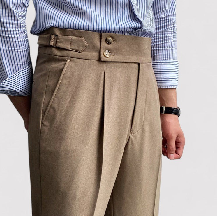 Pantaloni Eleganti Plissettati da Uomo Portofino per Stile Moderno Stile Italiano