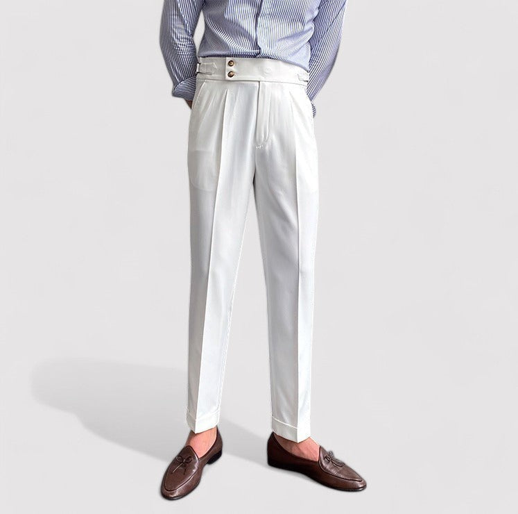 Pantaloni Eleganti Plissettati da Uomo Portofino per Stile Moderno Stile Italiano