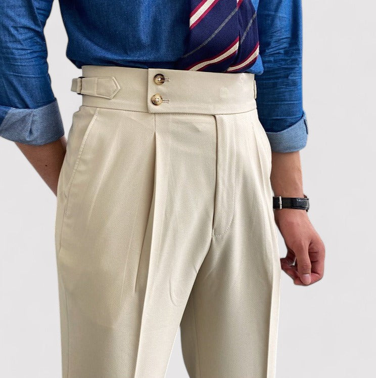 Pantaloni Eleganti Plissettati da Uomo Portofino per Stile Moderno Stile Italiano