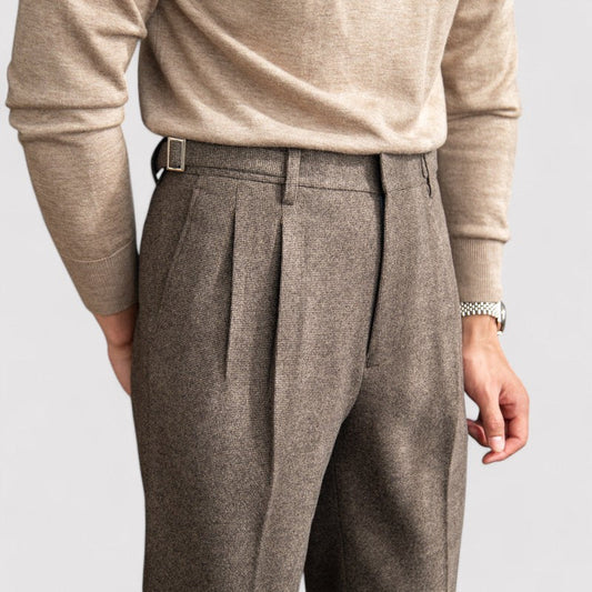 Pantaloni Eleganti a Quadri Edinburgh per Uomo con Vestibilità Dritta e Comfort Incomparabile Stile Italiano