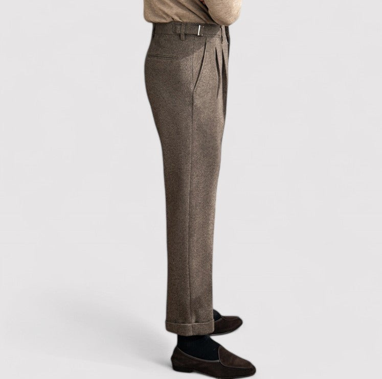 Pantaloni Eleganti a Quadri Edinburgh per Uomo con Vestibilità Dritta e Comfort Incomparabile Stile Italiano