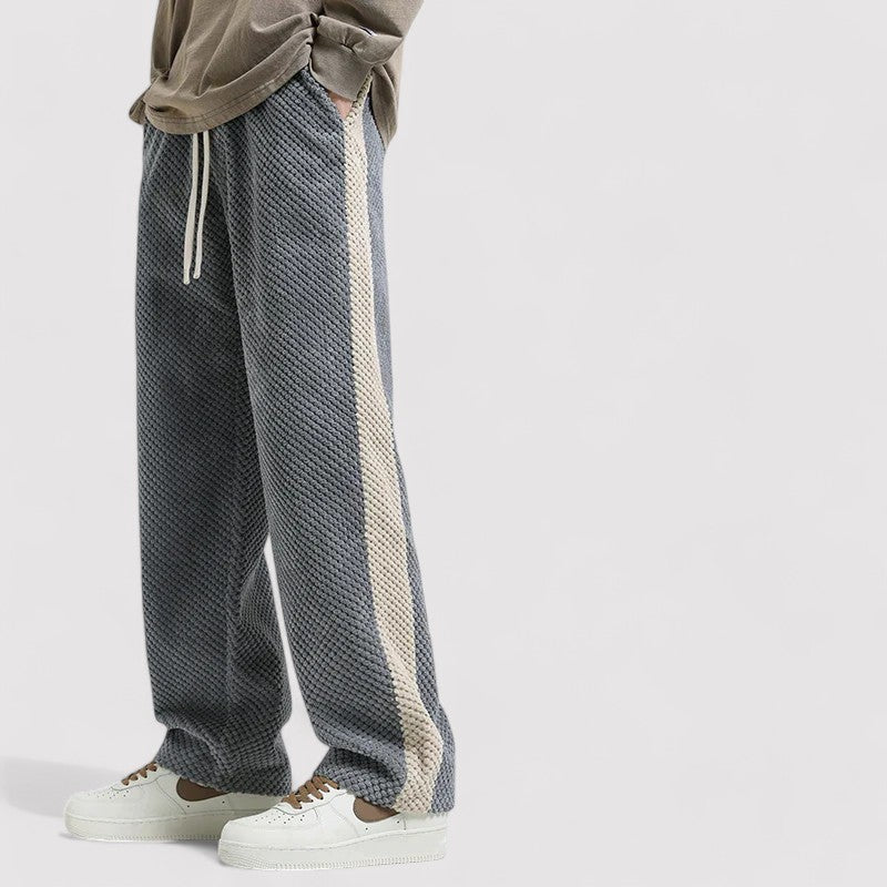 Pantaloni da Jogging in Velluto a Coste Waffle per Uomo - Comfort e Stile senza Tempo Stile Italiano