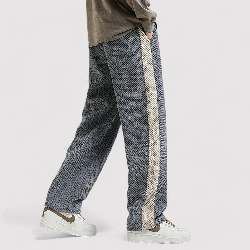 Pantaloni da Jogging in Velluto a Coste Waffle per Uomo - Comfort e Stile senza Tempo Stile Italiano