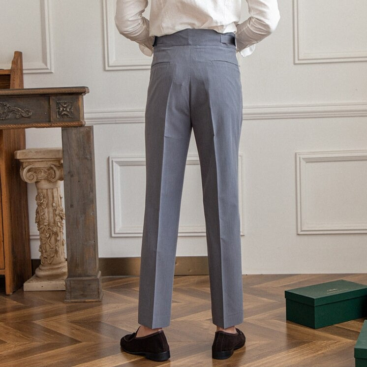 Pantaloni Classici con Fibbia per Uomo Stile Italiano