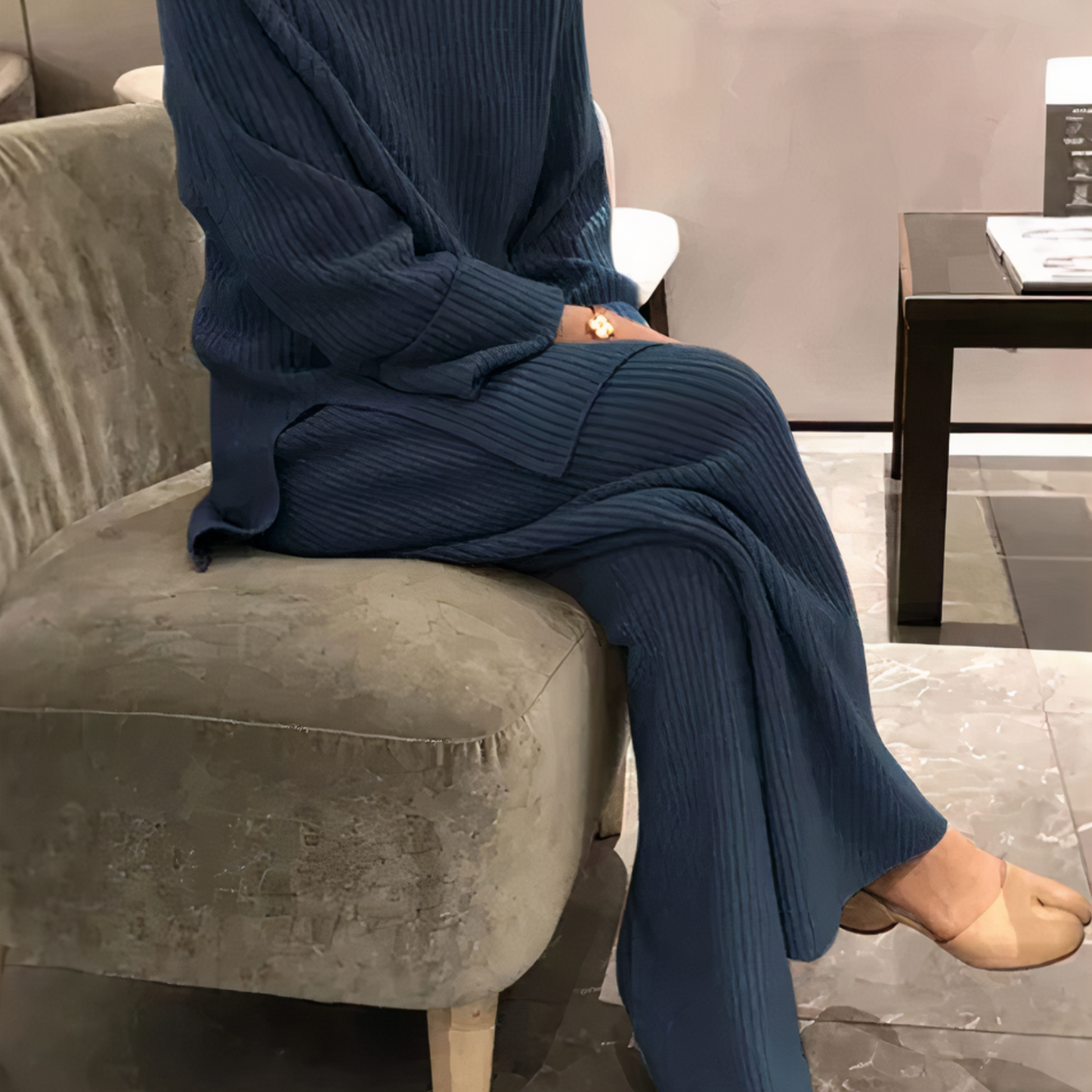 SAMANTHA - Set casual di maglione e pantaloni in maglia elegante e versatile