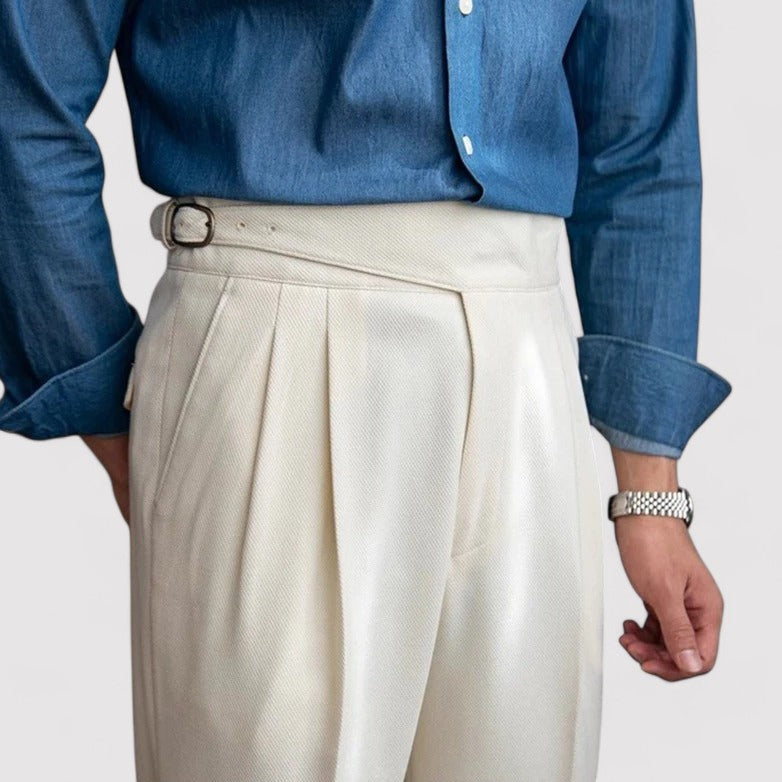 Pantaloni Eleganti da Uomo in Stile Old Money Stile Italiano