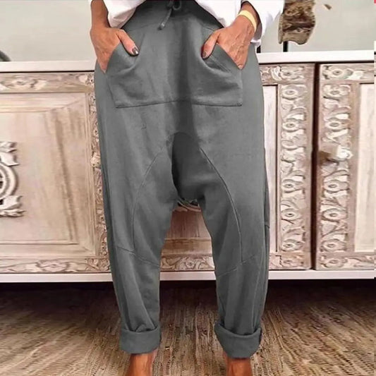 Pantaloni Baggy Casual con Coulisse per Donne - Comfort e Stile per l'Autunno Stile Italiano