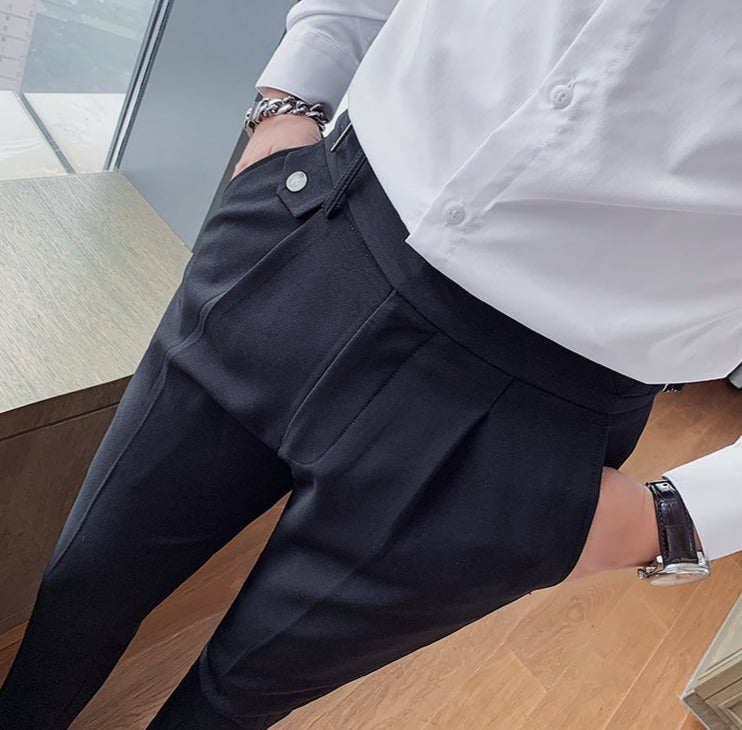 Pantaloni Business Autunnali Eleganti per Uomo - Stile Britannico 'Louis' Stile Italiano