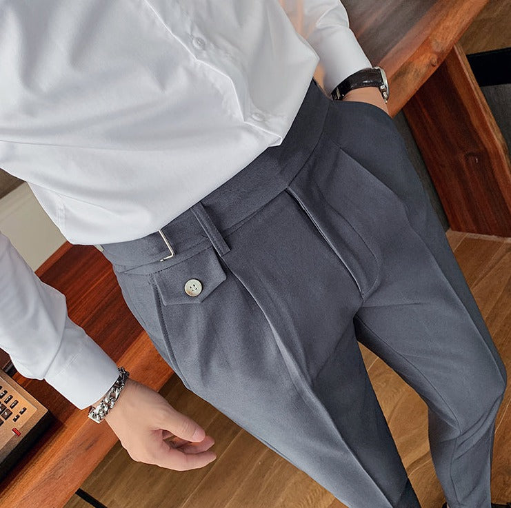 Pantaloni Business Autunnali Eleganti per Uomo - Stile Britannico 'Louis' Stile Italiano