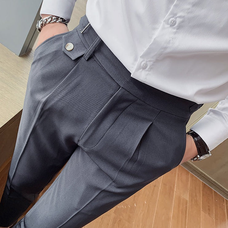 Pantaloni Business Autunnali Eleganti per Uomo - Stile Britannico 'Louis' Stile Italiano