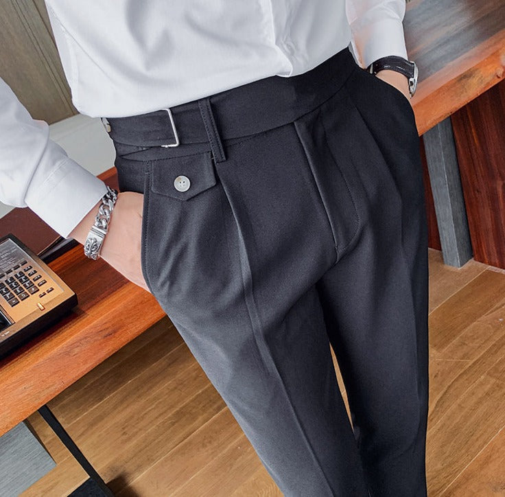 Pantaloni Business Autunnali Eleganti per Uomo - Stile Britannico 'Louis' Stile Italiano