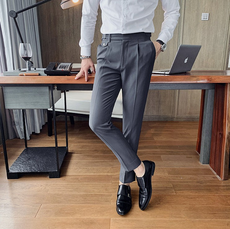 Pantaloni Business Autunnali Eleganti per Uomo - Stile Britannico 'Louis' Stile Italiano