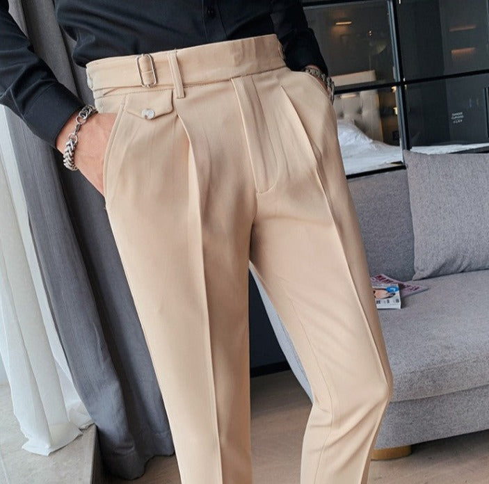 Pantaloni Business Autunnali Eleganti per Uomo - Stile Britannico 'Louis' Stile Italiano