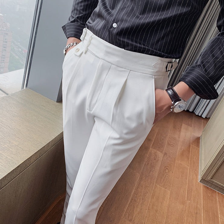 Pantaloni Business Autunnali Eleganti per Uomo - Stile Britannico 'Louis' Stile Italiano